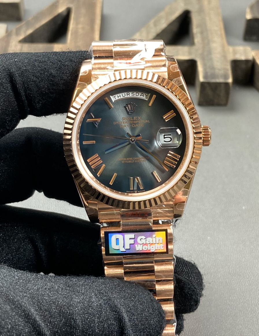 Day Date Rose Gold (Green Gradient)