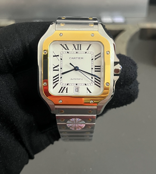Santos XL Gold Bezel (White)