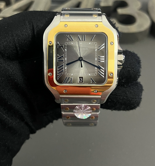 Santos XL Gold Bezel (Dark Gray)