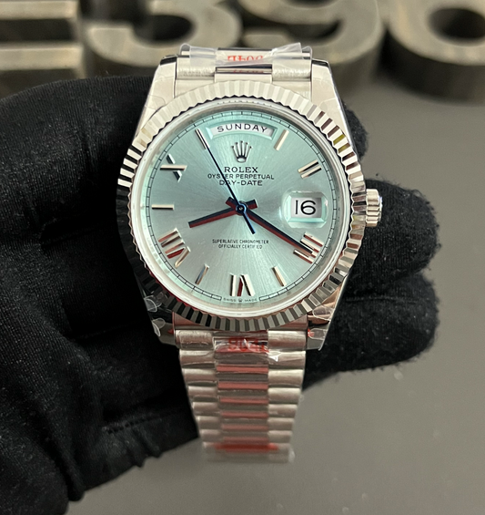Day Date (Ice Blue Roman)
